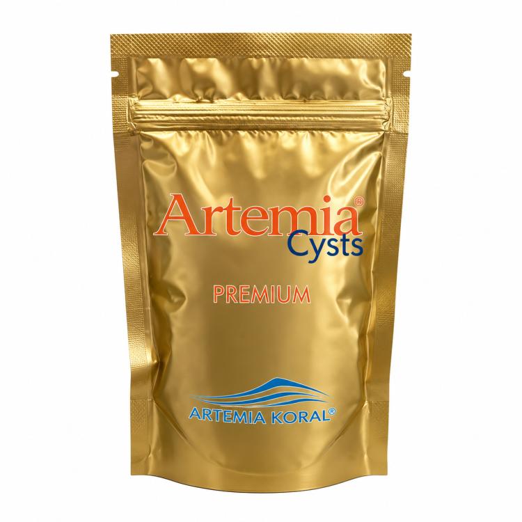 Artemia Koral Premium 100 gram artemiaæg i guldfarvet pose